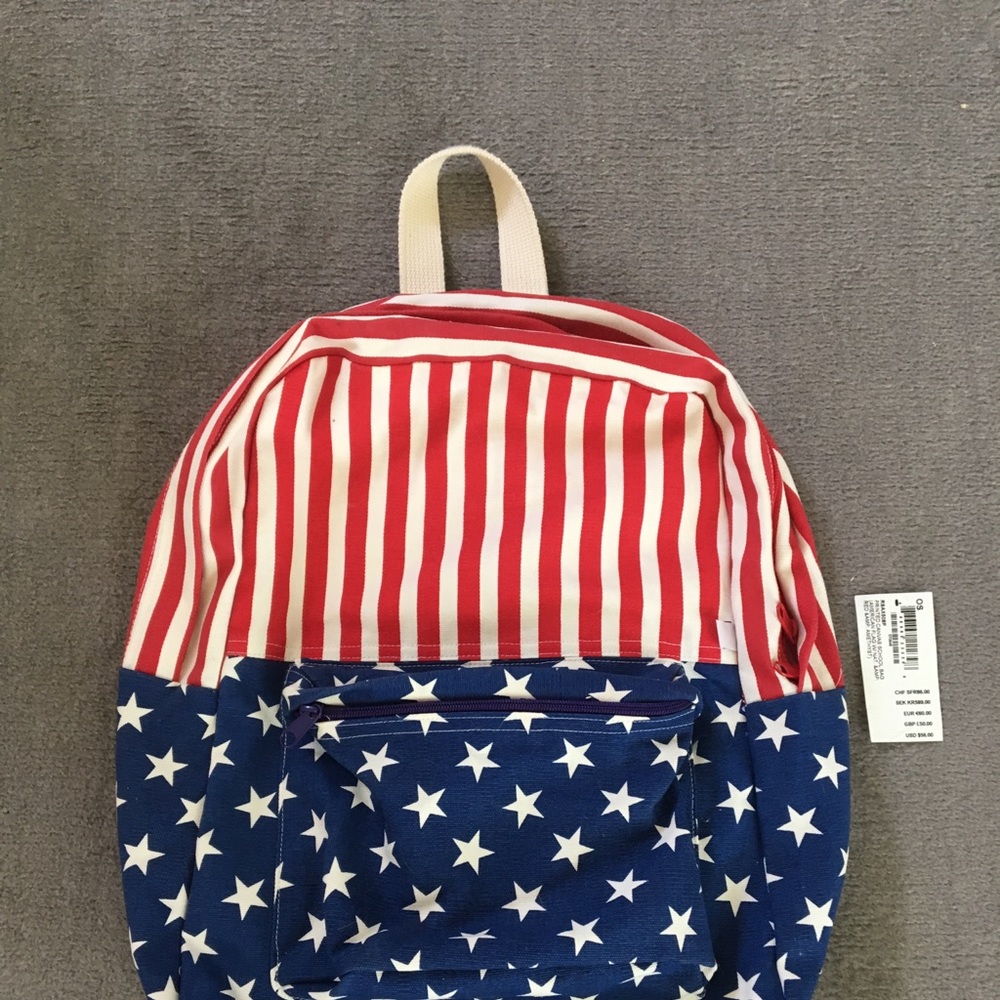 American Apparel Canvas Flag Backpack NWT